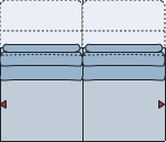 Piktogramm Calais 2-Sitzer groß mit Funktion, ohne Armlehne