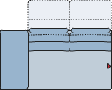Piktogramm Calais 2-Sitzer m. Funktion, 1 Armlehne L