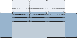 Piktogramm Calais 3-Sitzer mit Funktion, 2 Armlehnen