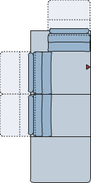 Piktogramm Calais Ottomane mit Funktion L