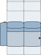 Piktogramm Dublin 2-Sitzer m. Funktion, 1 Armlehne L
