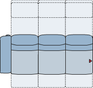 Piktogramm Dublin 3-Sitzer mit Funktion, 1 Armlehne L