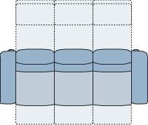 Piktogramm Dublin 3-Sitzer mit Funktion, 2 Armlehnen