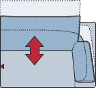Piktogramm Ernesto 1-Sitzer XL variabel, 1 Armlehne R