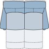 Piktogramm Fly 2-Sitzer mit Funktion, 2 Armlehnen