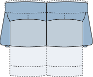 Piktogramm Fly 2,5-Sitzer mit Funktion, 2 Armlehnen