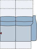 Piktogramm Fox 2-Sitzer m. Funktion, 1 Armlehne R