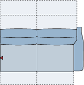 Piktogramm Fox 2-Sitzer groß m. Funktion, 1 Armlehne R