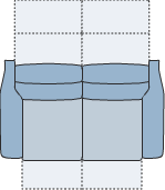 Piktogramm Fox 2-Sitzer mit Funktion, 2 Armlehnen