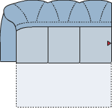 Piktogramm Galina 3-Sitzer mit Bettfunktion, 1 Armlehne L