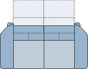 Piktogramm Miro 2-Sitzer mit Funktion, 2 Armlehnen