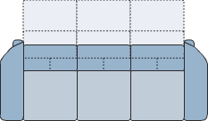 Piktogramm Miro 3-Sitzer mit Funktion, 2 Armlehnen