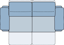Piktogramm Monto 2,5-Sitzer mit Funktion, 2 Armlehnen