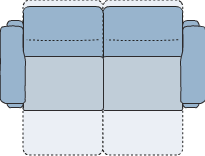 Piktogramm Monto 2,5-Sitzer mit Funktion, 2 Armlehnen