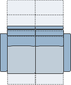 Piktogramm Positano 2-Sitzer mit Funktion, 2 Armlehnen