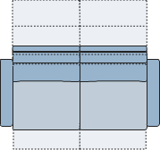 Piktogramm Positano 2,5-Sitzer mit Funktion, 2 Armlehnen
