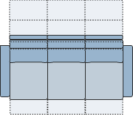 Piktogramm Positano 3-Sitzer mit Funktion, 2 Armlehnen