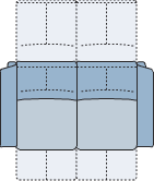 Piktogramm Rodney 2-Sitzer mit Funktion, 2 Armlehnen