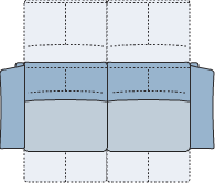 Piktogramm Rodney 2,5-Sitzer mit Funktion, 2 Armlehnen