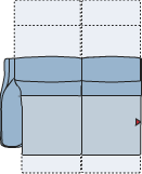 Piktogramm Sorrento 2-Sitzer m. Funktion, 1 Armlehne L