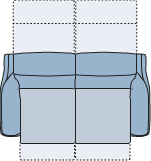 Piktogramm Sorrento 2-Sitzer mit Funktion, 2 Armlehnen