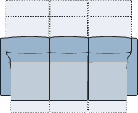 Piktogramm Sorrento 3-Sitzer mit Funktion, 2 Armlehnen
