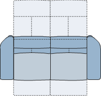 Piktogramm Tonga 2,5-Sitzer mit Funktion, 2 Armlehnen