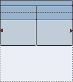 Piktogramm Vegas 2-Sitzer mit Querschläfer, ohne Armlehne