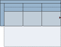 Piktogramm Vegas 3-Sitzer mit Querschläfer, 1 Armlehne L