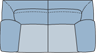 Piktogramm Arosa 2-Sitzer, 2 Armlehnen