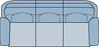 Piktogramm Cavello 3-Sitzer groß,  2 Armlehnen