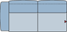 Piktogramm Colina 2-Sitzer groß, 1 Armlehne L
