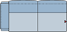 Piktogramm Colina 2-Sitzer groß, 1 Armlehne L