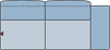 Piktogramm Colina 2-Sitzer groß, 1 Armlehne R