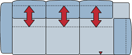 Piktogramm Colina 3-Sitzer variabel mit Ecke, 1 Armlehne L