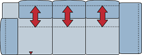 Piktogramm Colina 3-Sitzer variabel mit Ecke, 1 Armlehne R