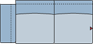 Piktogramm Delphi 2-Sitzer groß, 1 Armlehne L