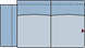 Piktogramm Delphi 2-Sitzer, 1 Armlehne L