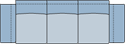Piktogramm Delphi 3-Sitzer, 2 Armlehnen