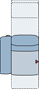 Piktogramm Dublin 1-Sitzer mit Funktion, 1 Armlehne L