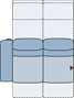 Piktogramm Dublin 2-Sitzer m. Funktion, 1 Armlehne L