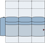 Piktogramm Dublin 3-Sitzer mit Funktion, 1 Armlehne L