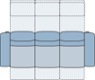 Piktogramm Dublin 3-Sitzer mit Funktion, 2 Armlehnen