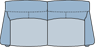Piktogramm Fly 2,5-Sitzer, 2 Armlehnen