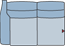 Piktogramm Fox 2-Sitzer fest, 1 Armlehne L