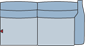 Piktogramm Fox 2-Sitzer groß fest, 1 Armlehne R