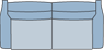 Piktogramm Fox 2,5-Sitzer fest, 2 Armlehnen