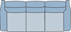 Piktogramm Fox 3-Sitzer fest, 2 Armlehnen