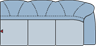 Piktogramm Galina 3-Sitzer long, 1 Armlehne R