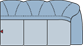Piktogramm Galina 3-Sitzer, 1 Armlehne R